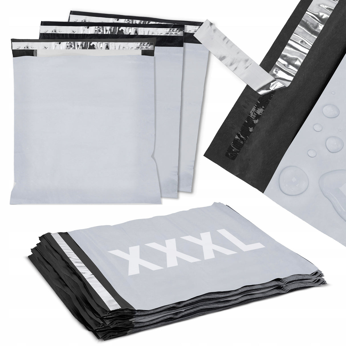 Szare foliopaki kurierskie XXXL 1000x1000mm 50szt
