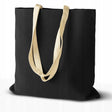 Torba bawełniana 380x420mm czarna z uchwytami Ecru