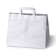 Torba papierowa z uchwytem płaskim 320x220x245mm Biała