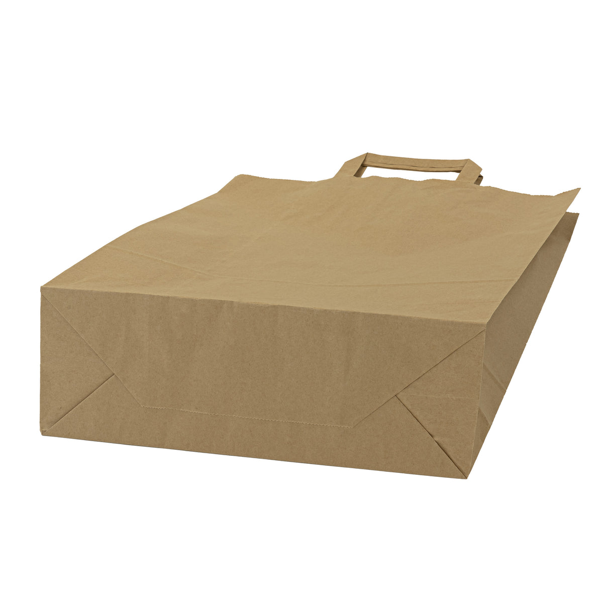 Torba papierowa z uchwytem płaskim 320x120x410mm Brązowa