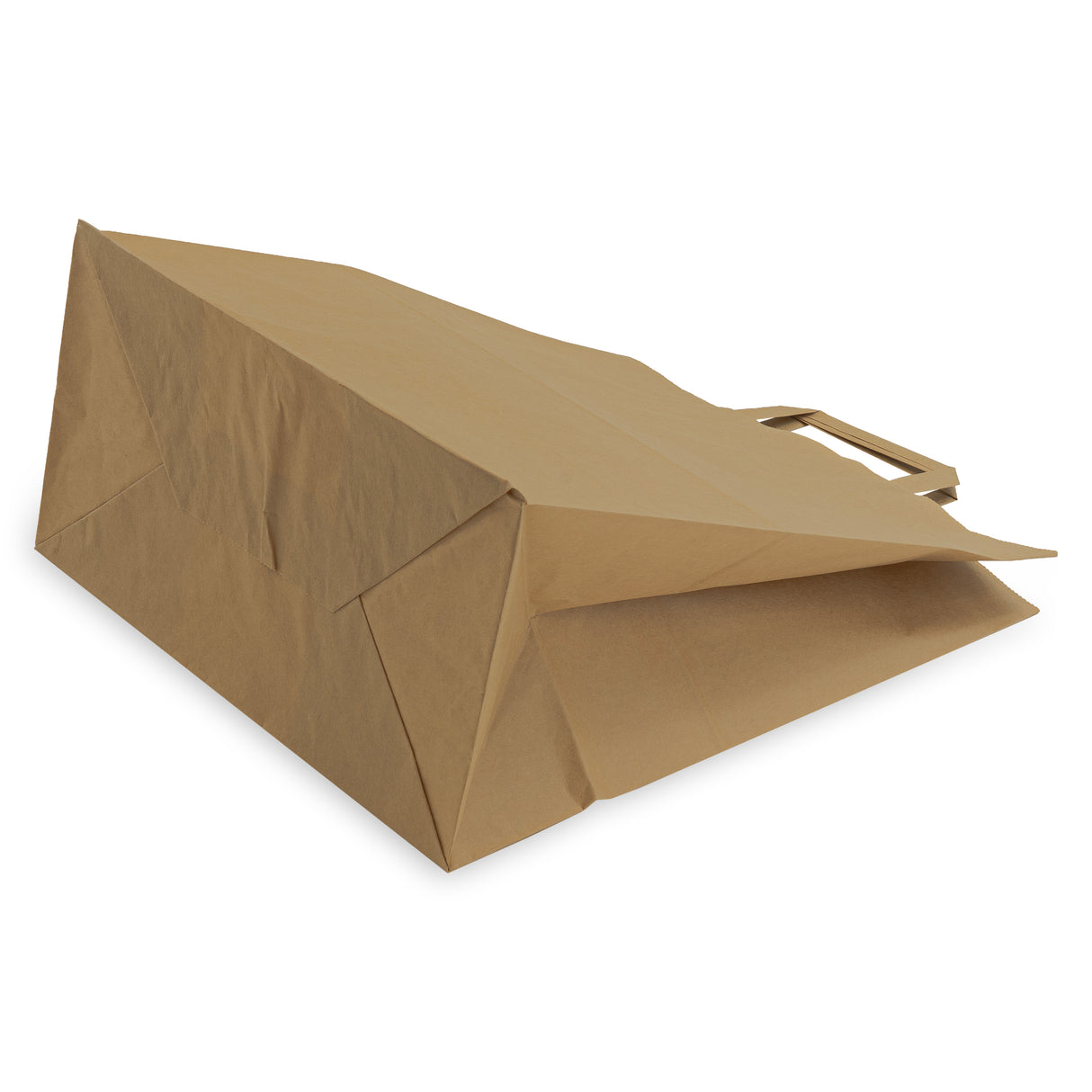 Torba papierowa z uchwytem płaskim 320x160x390mm Brązowa