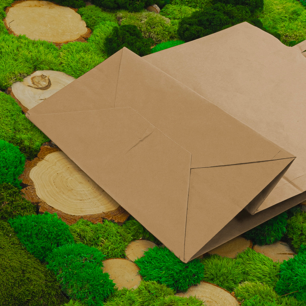 Torba papierowa z uchwytem płaskim 320x160x390mm Brązowa