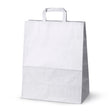 Torba papierowa z uchwytem płaskim 320x160x390mm Biała