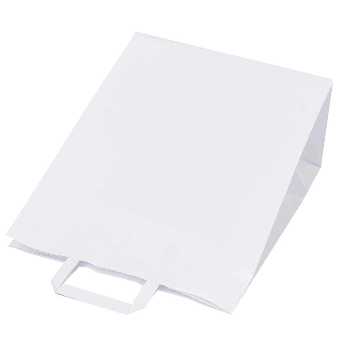 Torba papierowa z uchwytem płaskim 320x160x390mm Biała