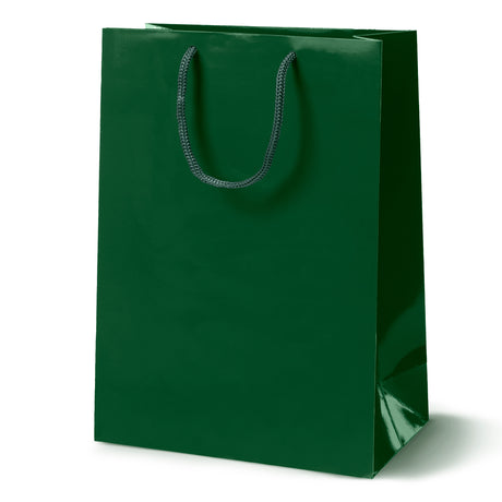 Torba laminowana z uchwytem sznurkowym 300x100x400mm Zielona