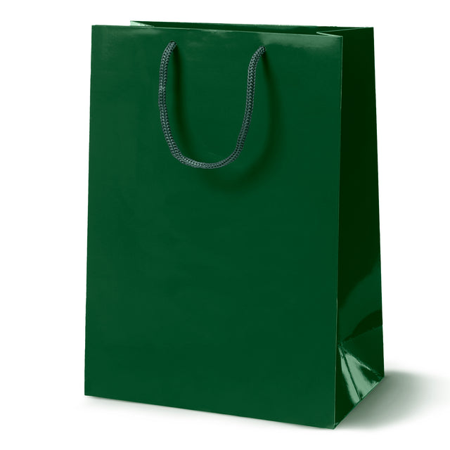 Torba laminowana z uchwytem sznurkowym 300x100x400mm Zielona