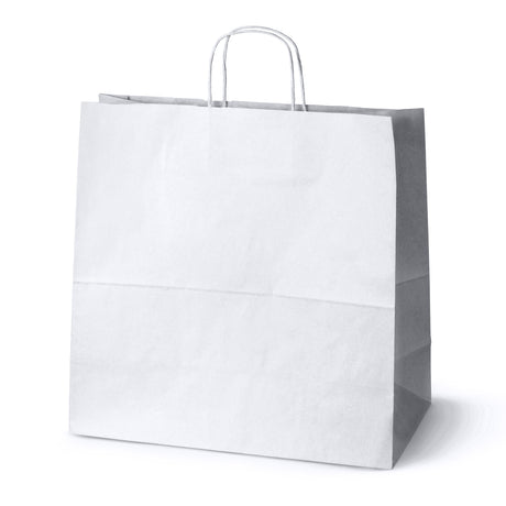 Torba Papierowa 400x180x390mm z Nadrukiem Biała 50 szt.