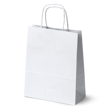 Torba Papierowa 180x80x225mm z Nadrukiem FULLPRINT Biała od 50 szt.