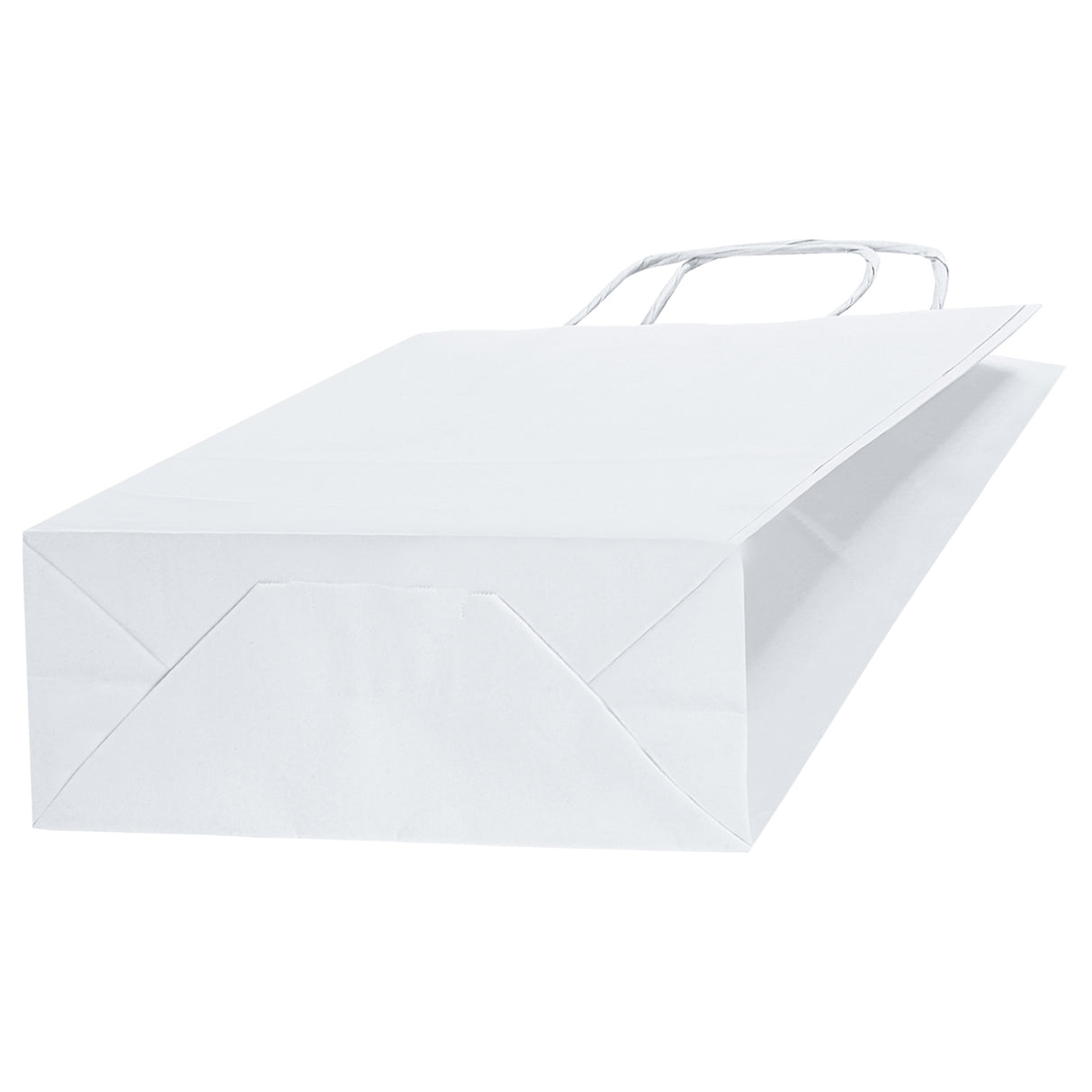 Torba papierowa z uchwytem skręcanym 180x80x225mm Biała