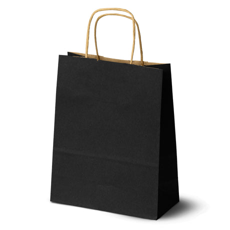 Paper Bag with Twisted Handle 180x80x225mm Black
