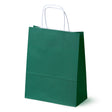 Torba Papierowa z Uchwytem Skręcanym 180x80x225mm Ciemnozielona Biały
