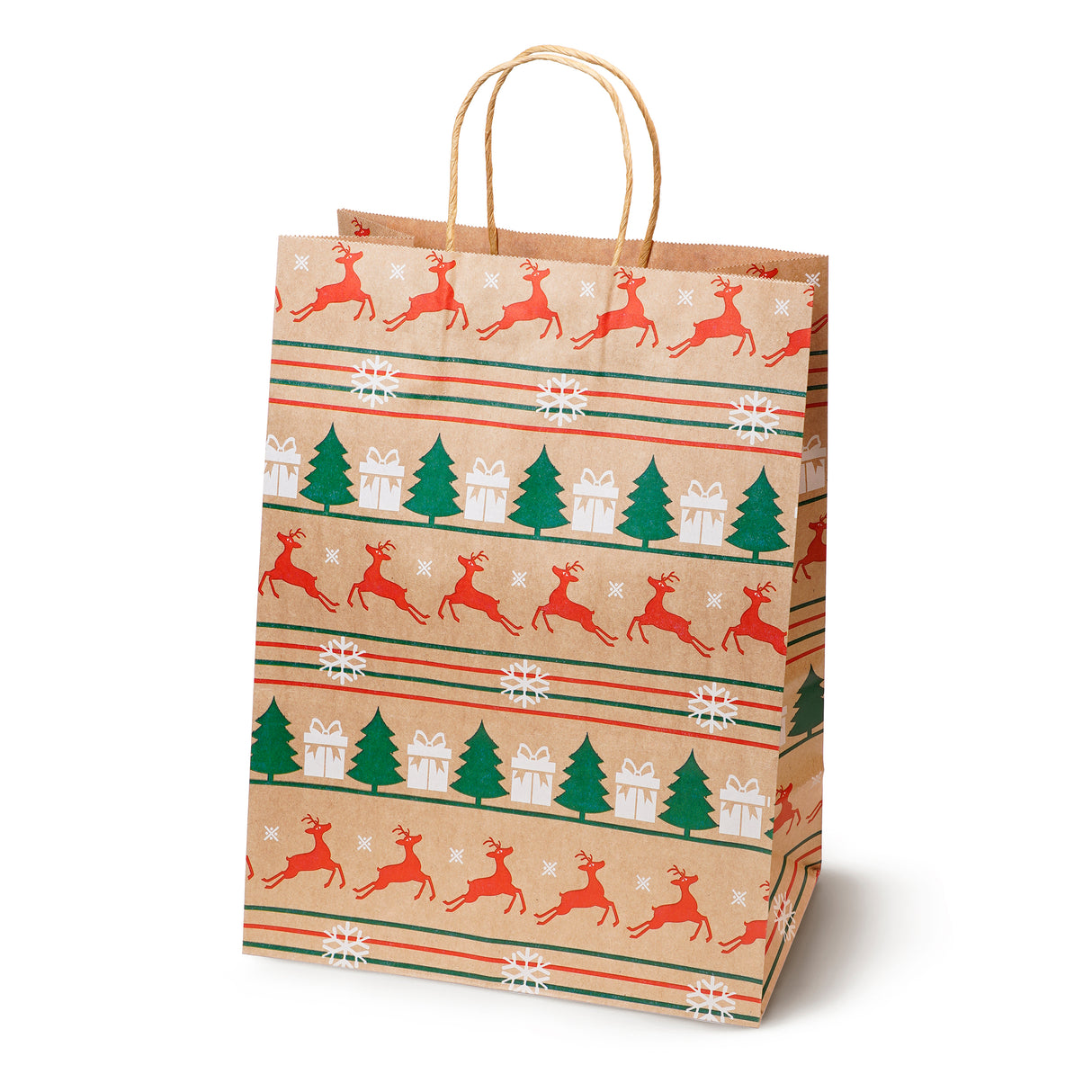 Torba papierowa świąteczna 150X80X210mm Śnieżynka Choinka Renifer 5szt.