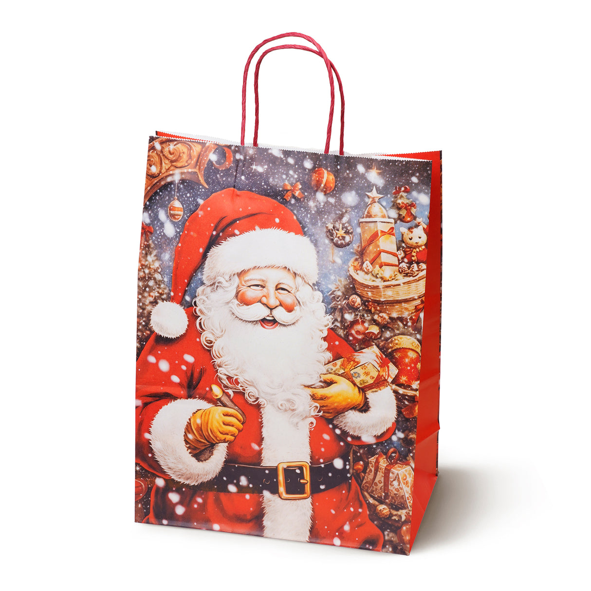 Torba papierowa świąteczna 260x120x330mm Mikołaj 4szt.