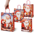 Torba papierowa świąteczna 210x110x270mm Mikołaj 4szt.