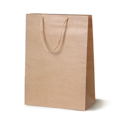 Torba papierowa ECO Prestige 300x100x400mm Brązowa