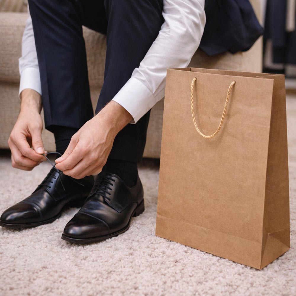 Torba Papierowa ECO Prestige 300x100x400mm Brązowa