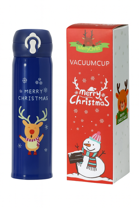 Termos granatowy Renifer 500ml