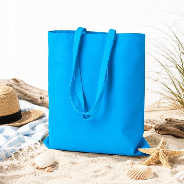 Torba Bawełniana 350x420mm Niebieska Uchwyt: 70cm