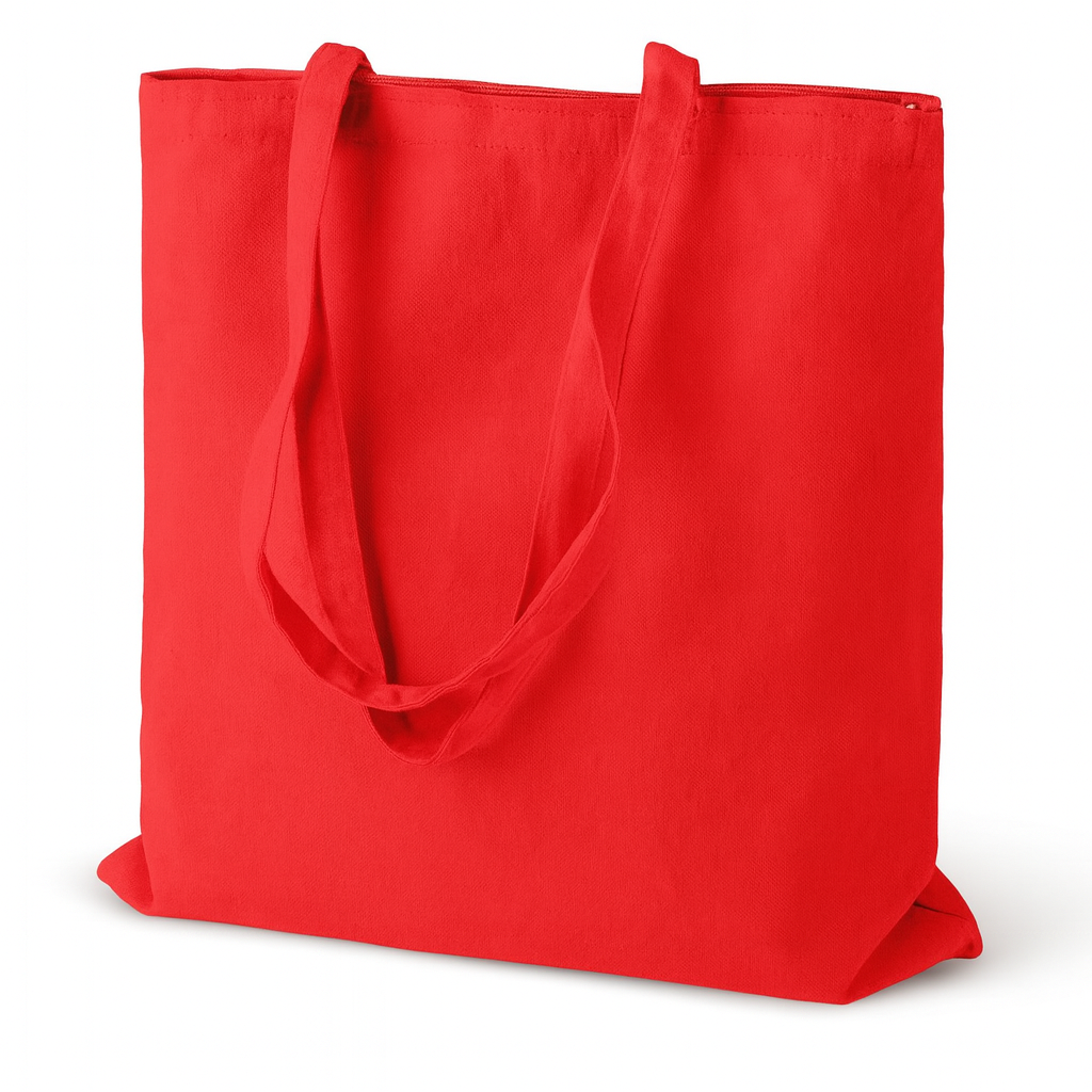 Torba Bawełniana 380x420mm Czerwona Uchwyt: 70 cm