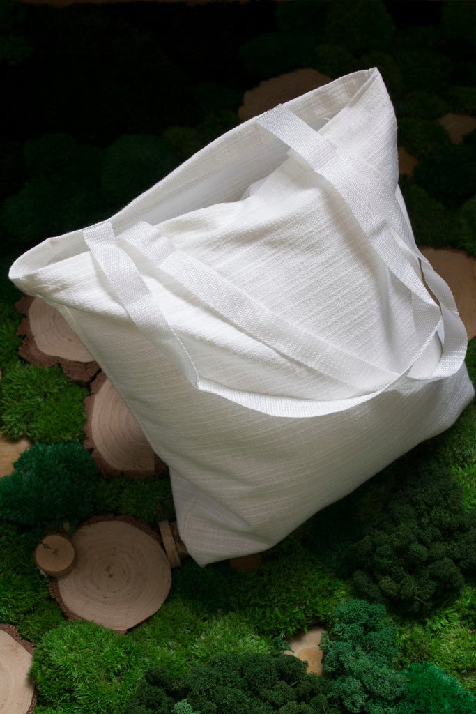 Torba bawełniana 380x420mm Biała garsonka Uchwyt: 70cm