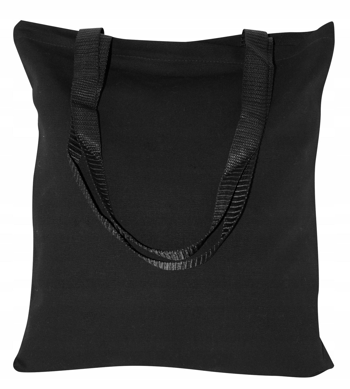 Torba bawełniana 380x420mm Czarna Uchwyt kaletniczy: 70cm