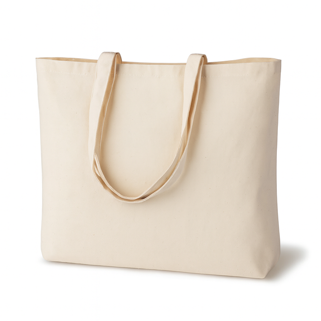 Torba bawełniana 380x80x340mm Ecru Uchwyt: 70cm