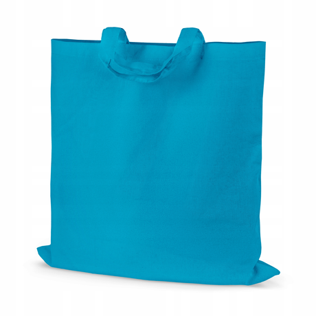 Torba bawełniana 380x420mm Jasnoniebieska Uchwyt: 35cm