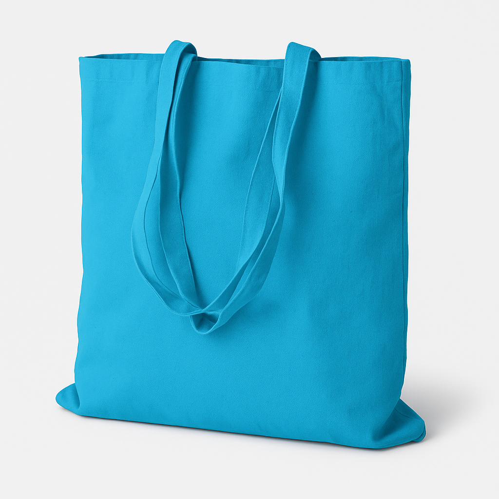 Torba bawełniana 380x420mm Jasnoniebieska Uchwyt: 70cm