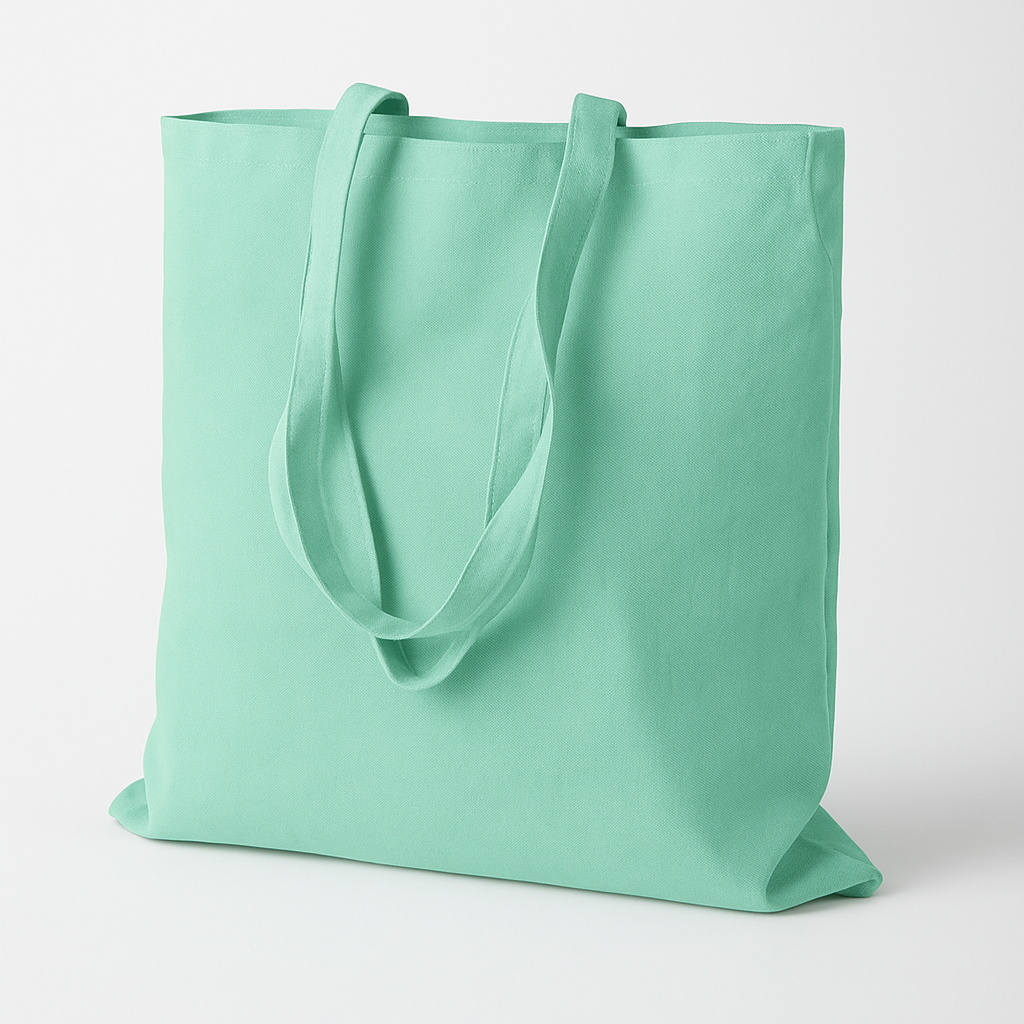 Torba bawełniana 380x420mm Miętowa Uchwyt: 70cm
