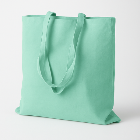 Torba bawełniana 380x420mm Miętowa Uchwyt: 70cm
