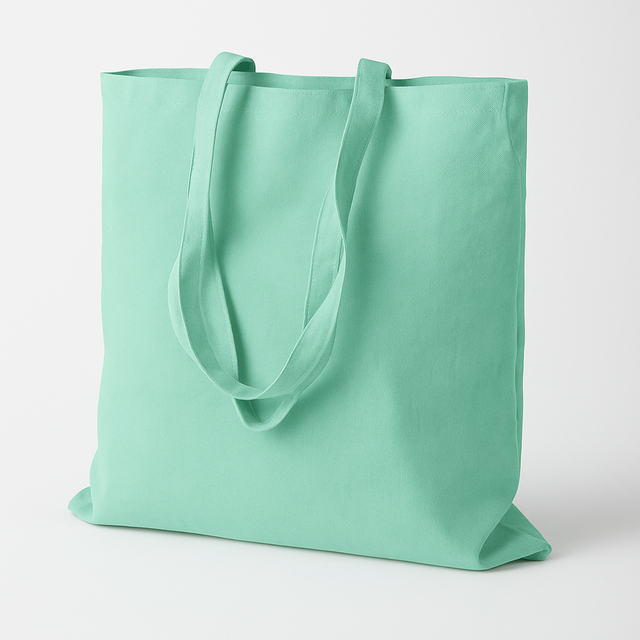 Torba bawełniana 380x420mm Miętowa Uchwyt: 70cm