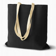Torba bawełniana 380x420mm Czarna Uchwyt Ecru: 70cm