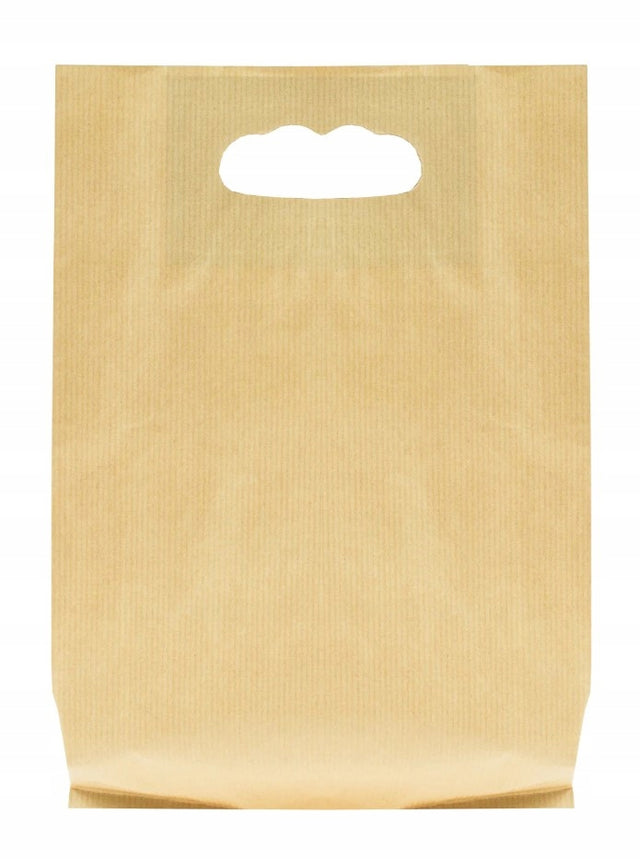Torba Fałdowa z Wyciętym Uchwytem 220x80x325mm Brązowa 25szt.