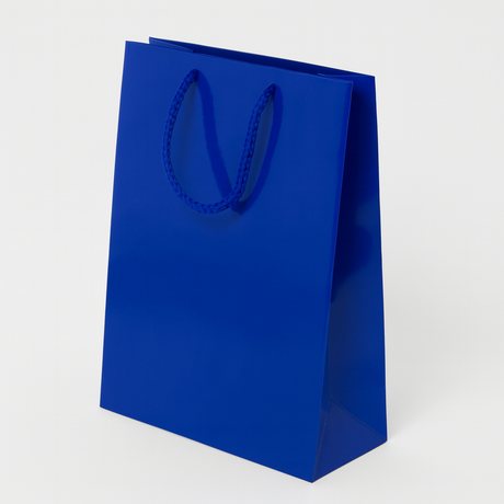 Torba laminowana z uchwytem sznurkowym 170x70x250mm Granatowa