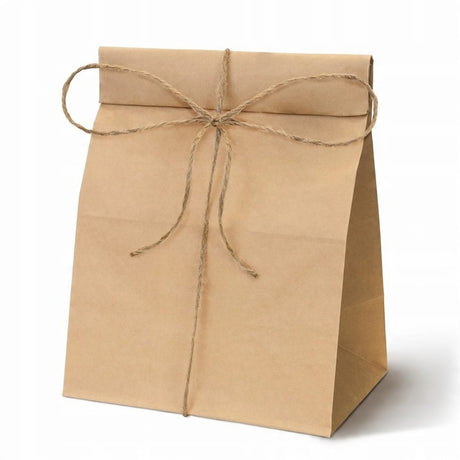 Torba papierowa klockowa 160x80x270mm Brązowa