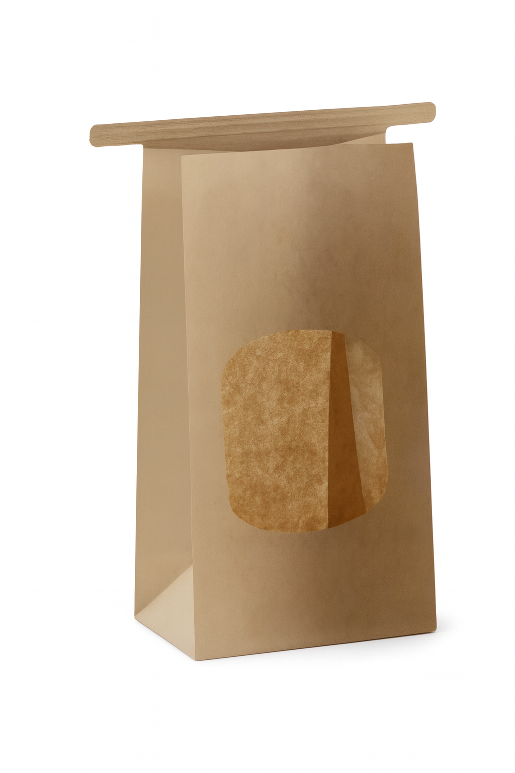 Torba papierowa klockowa 90x55x180mm Brązowa z okienkiem 20szt.