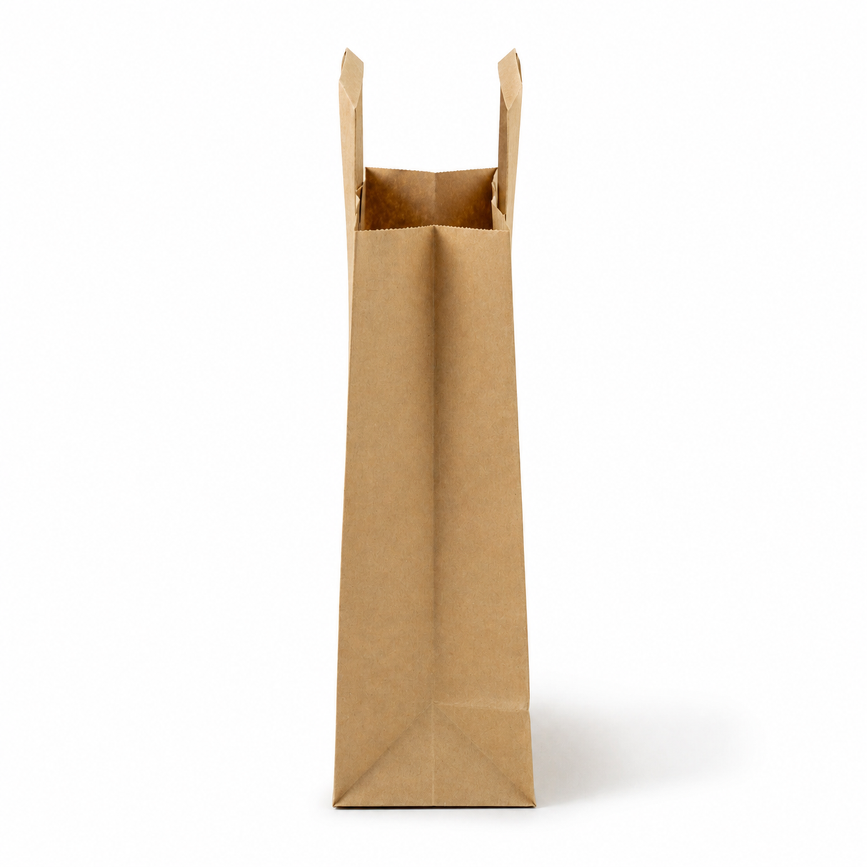 Torba papierowa z Uchwytem Płaskim 180x90x220 mm Brązowa