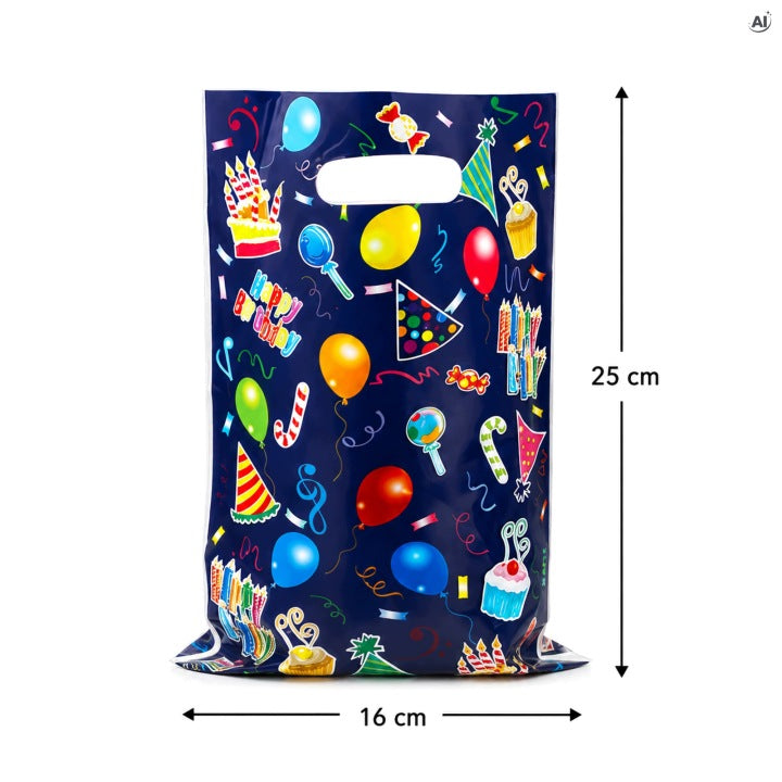 Torebki foliowe 160x250mm happy birthday 30szt
