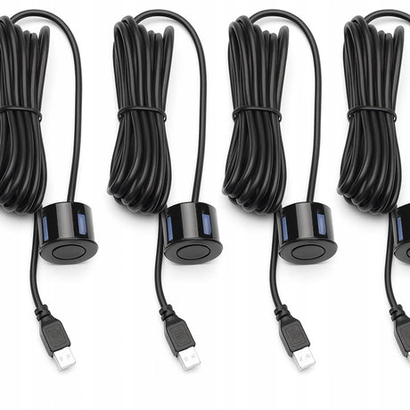 Uniwersalne czarne czujniki parkowania 4szt.