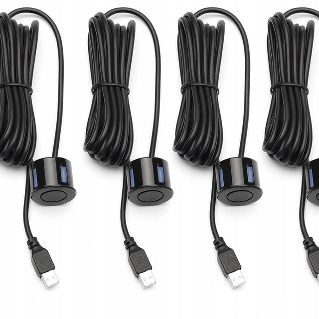 Uniwersalne czarne czujniki parkowania 4szt.