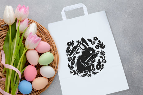 Torba papierowa 320x160x390mm BIAŁA ZAJĄC 50szt.