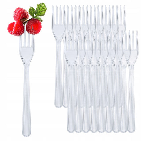 Widelce plastikowe wielorazowe 50szt.