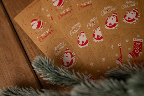 Papierowe zawieszki na prezenty świąteczne 50szt.