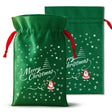 Worek wigofilowy 250x350mm Zielony Merry Christmas 10szt.
