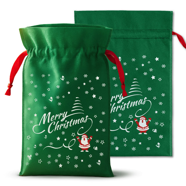 Worek wigofilowy 250x350mm Zielony Merry Christmas 10szt.