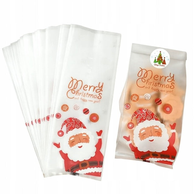 Woreczki celofanowe świąteczne Mikołaj