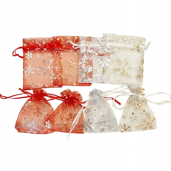 Woreczki ozdobne 100x150mm z Organzy 4szt.