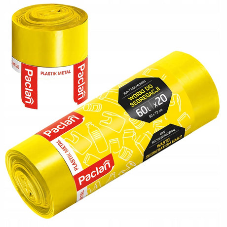 Worki na śmieci żółte 60 L