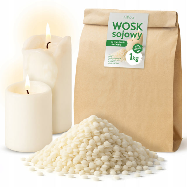 Wosk sojowy naturalny do świec z dodatkiem wosku pszczelego 1kg