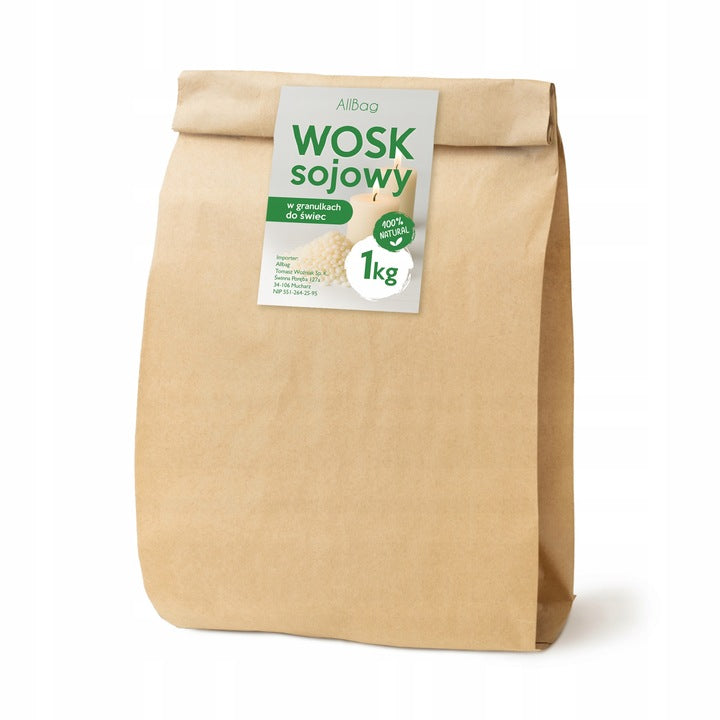 Wosk sojowy naturalny do świec z dodatkiem wosku pszczelego 1kg